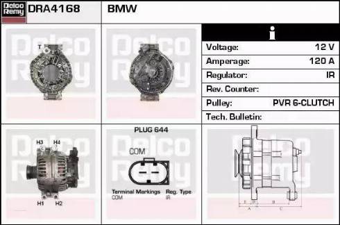 Remy DRA4168 - Alternator www.autospares.lv