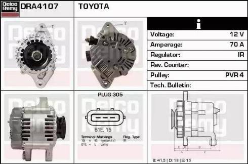 Remy DRA4107 - Ģenerators autospares.lv