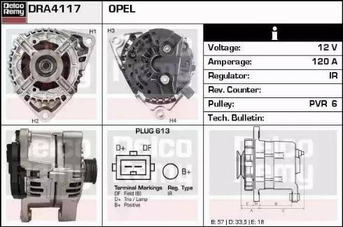 Remy DRA4117 - Alternator www.autospares.lv