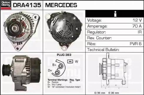 Remy DRA4135 - Ģenerators autospares.lv