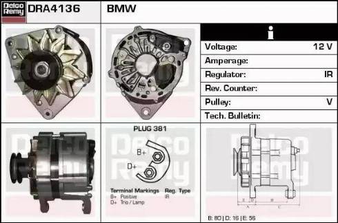 Remy DRA4136 - Ģenerators autospares.lv