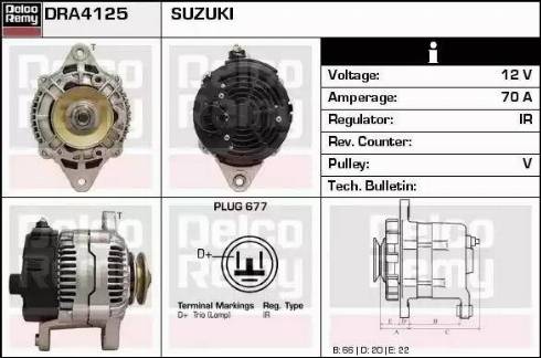 Remy DRA4125 - Ģenerators www.autospares.lv