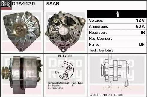 Remy DRA4120 - Ģenerators autospares.lv