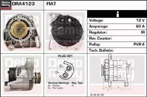 Remy DRA4123 - Alternator www.autospares.lv