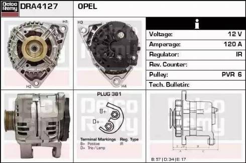 Remy DRA4127 - Ģenerators autospares.lv