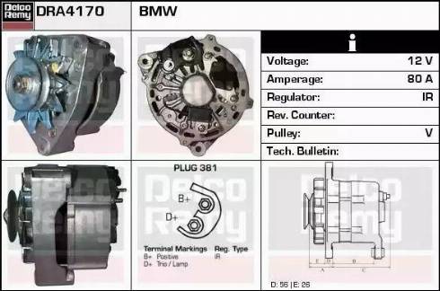 Remy DRA4170 - Ģenerators www.autospares.lv