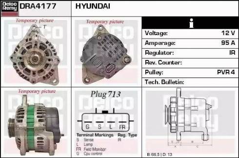 Remy DRA4177 - Ģenerators www.autospares.lv