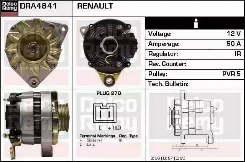 Remy DRA4841 - Ģenerators www.autospares.lv