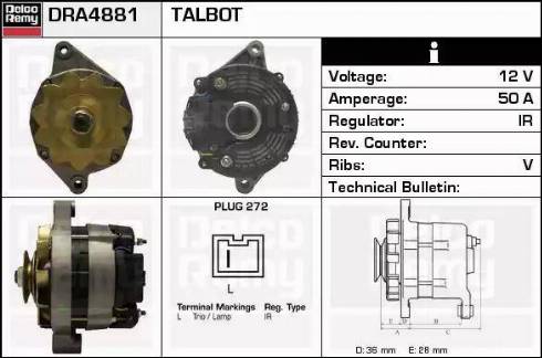 Remy DRA4881 - Alternator www.autospares.lv