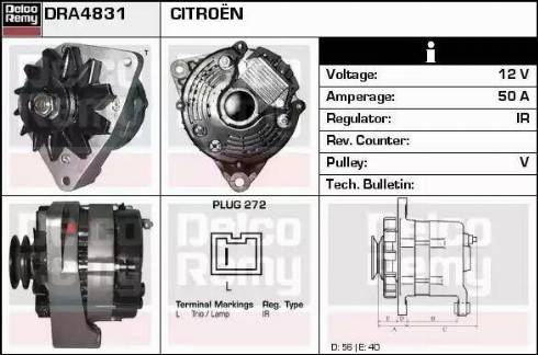 Remy DRA4831 - Ģenerators www.autospares.lv