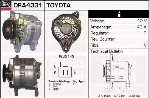 Remy DRA4331 - Ģenerators autospares.lv