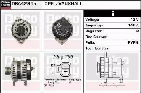 Remy DRA4295N - Alternator www.autospares.lv