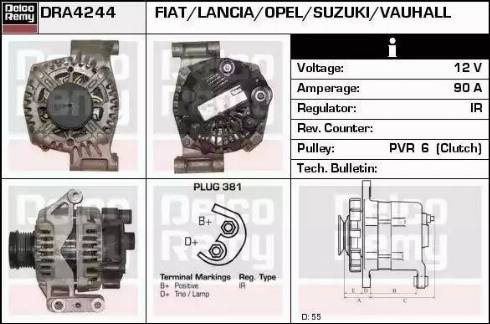 Remy DRA4244 - Ģenerators www.autospares.lv