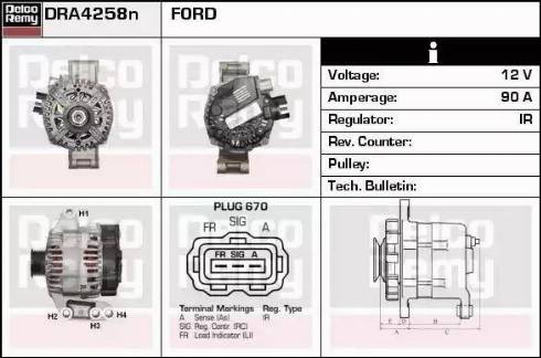 Remy DRA4258N - Ģenerators www.autospares.lv