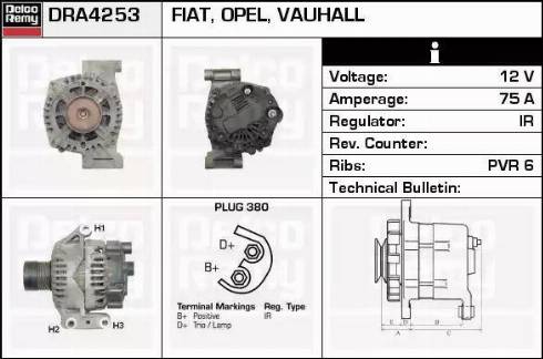 Remy DRA4253 - Alternator www.autospares.lv