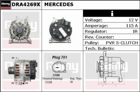 Remy DRA4269X - Ģenerators autospares.lv