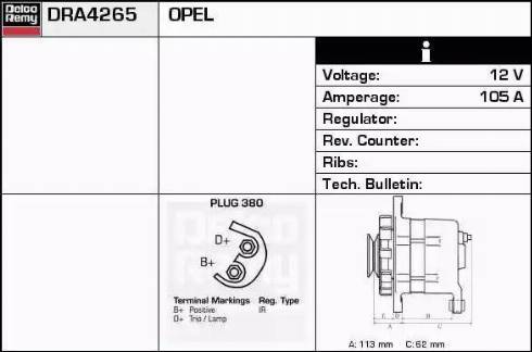 Remy DRA4265 - Ģenerators www.autospares.lv