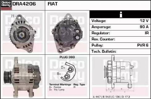 Remy DRA4206 - Ģenerators www.autospares.lv