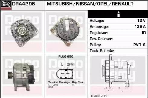 Remy DRA4208 - Alternator www.autospares.lv