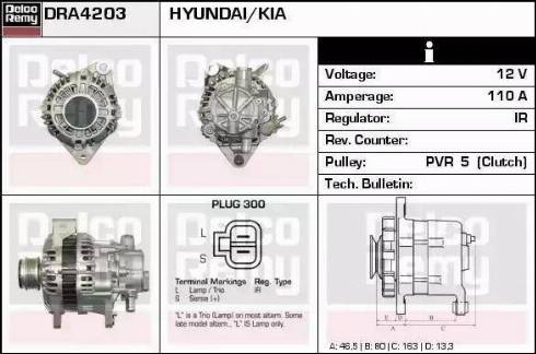 Remy DRA4203N - Генератор www.autospares.lv