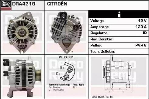 Remy DRA4219 - Ģenerators www.autospares.lv