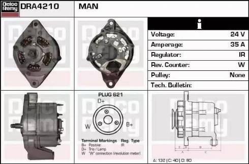 Remy DRA4210 - Ģenerators www.autospares.lv