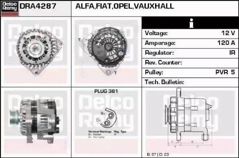 Remy DRA4287 - Генератор www.autospares.lv