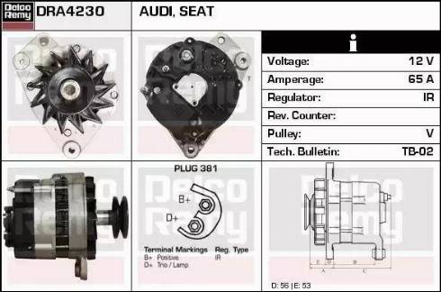 Remy DRA4230 - Генератор www.autospares.lv