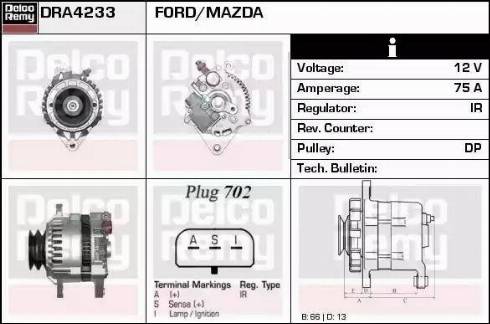 Remy DRA4233 - Ģenerators www.autospares.lv