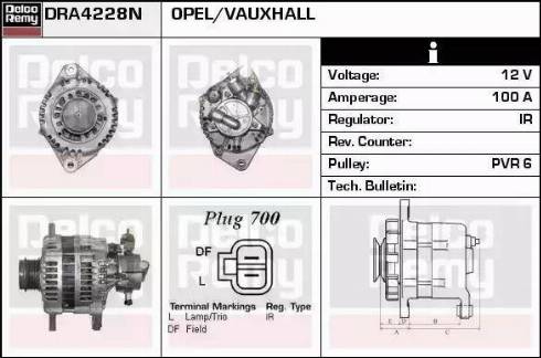 Remy DRA4228N - Ģenerators www.autospares.lv