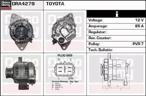 Remy DRA4279 - Генератор www.autospares.lv