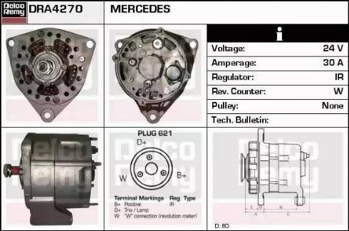 Remy DRA4270 - Alternator www.autospares.lv