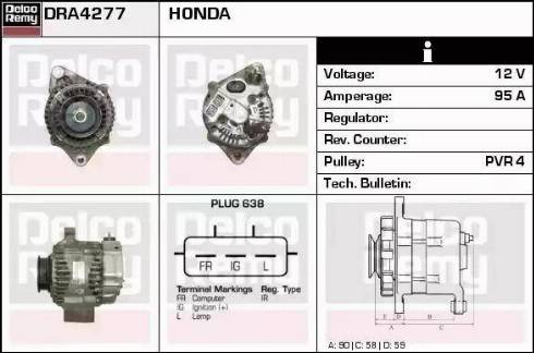 Remy DRA4277 - Ģenerators www.autospares.lv