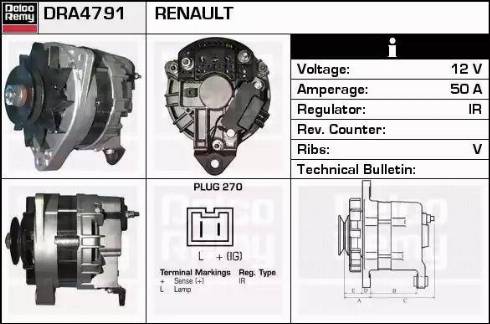 Remy DRA4791 - Alternator www.autospares.lv