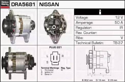 Remy DRA5681 - Alternator www.autospares.lv