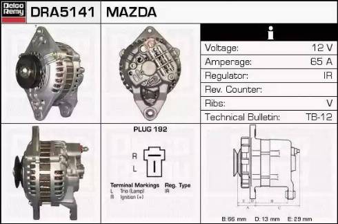 Remy DRA5141 - Ģenerators www.autospares.lv