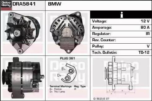 Remy DRA5841 - Ģenerators autospares.lv