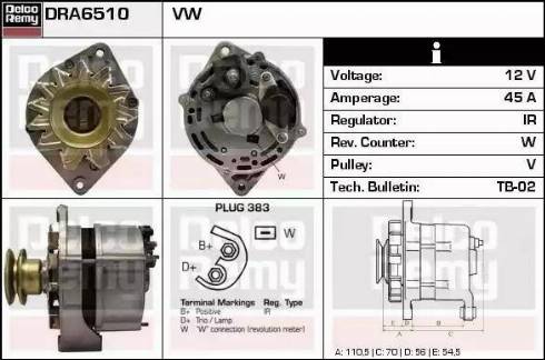 Remy DRA6510 - Alternator www.autospares.lv