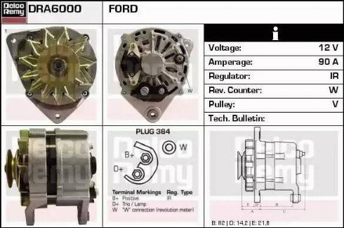 Remy DRA6000 - Генератор www.autospares.lv