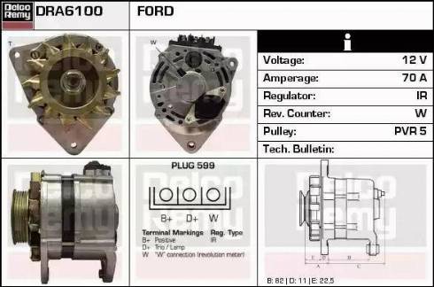 Remy DRA6100 - Ģenerators www.autospares.lv