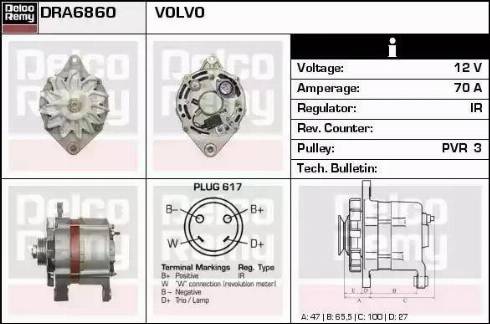 Remy DRA6860 - Ģenerators www.autospares.lv