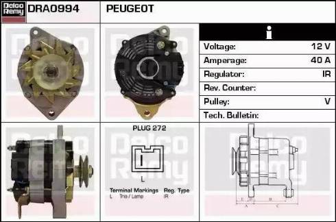 Remy DRA0994 - Alternator www.autospares.lv