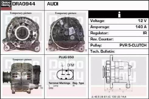 Remy DRA0944 - Ģenerators autospares.lv