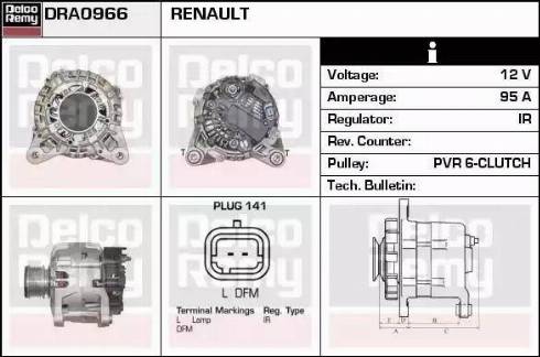 Remy DRA0966 - Alternator www.autospares.lv