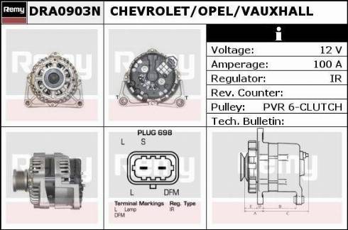 Remy DRA0903N - Ģenerators www.autospares.lv