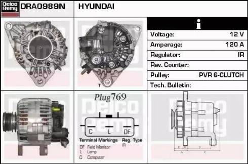 Remy DRA0989N - Ģenerators www.autospares.lv