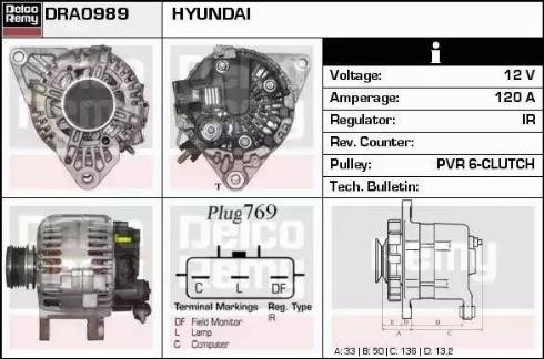 Remy DRA0989 - Ģenerators www.autospares.lv