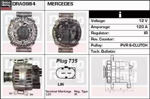 Remy DRA0984 - Alternator www.autospares.lv