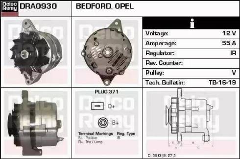 Remy DRA0830 - Alternator www.autospares.lv