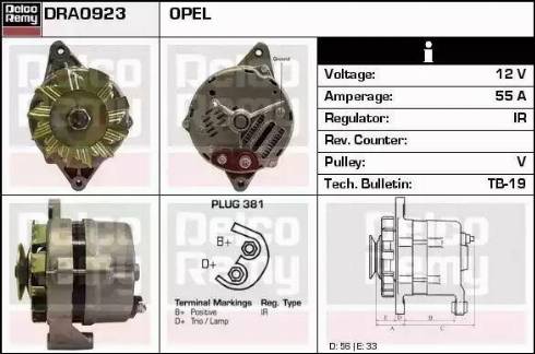 Remy DRA0923 - Alternator www.autospares.lv